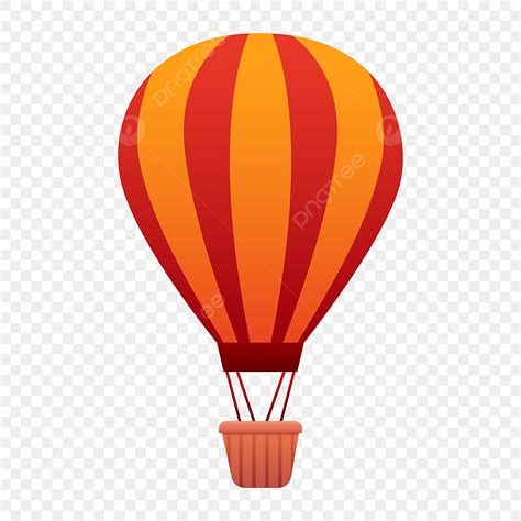 Hot Air Balloons Clipart Transparent PNG Hd Red And Yellow Color Hot