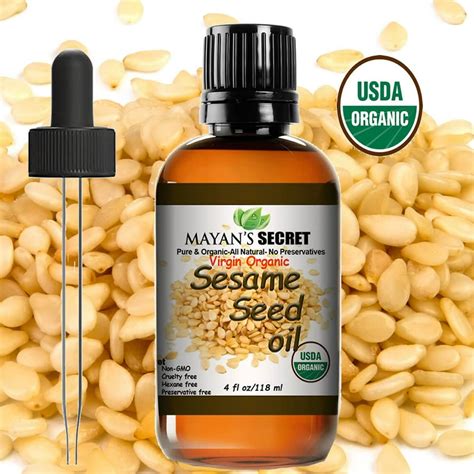 Usda Certified Virgin Organic Sesame Seed Oil Unrefined 100 Pure Natural For Skin Body Face