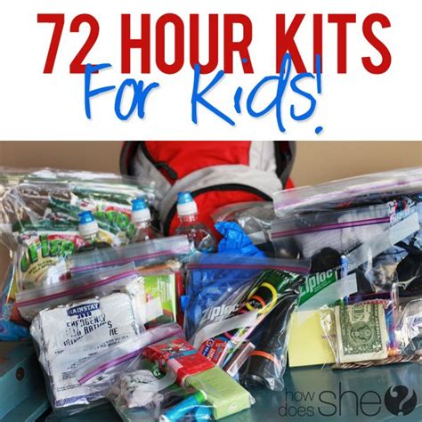Among all of our emergency supplies were six 72 hour kits that my mom made for our family years ago. 72 hour kits for kids | 72 hour emergency kit, Emergency ...