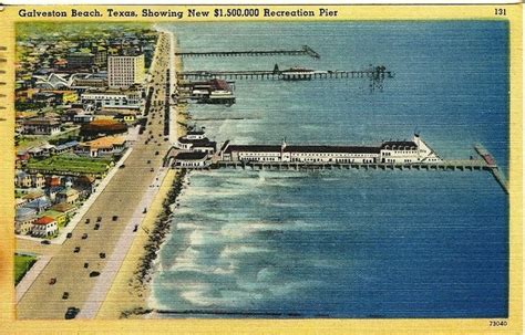 Galveston Beach Texas Postcard Showing New Recreation Etsy