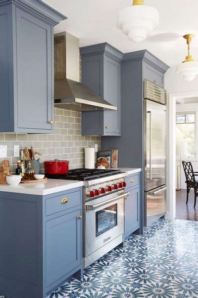 Durable and available in a variety of types, colors and finishes. Trend Colors for Kitchens 2021 - Blue #interior #trends # ...