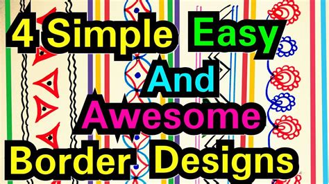 Awesome Design How To Draw Simple Border Design Quick