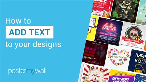 How To Add Text To Your Designs In Postermywall Gradient By Postermywall