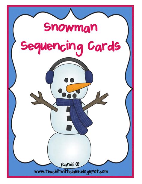 Teach It With Class Snowman Sequencing Freebie