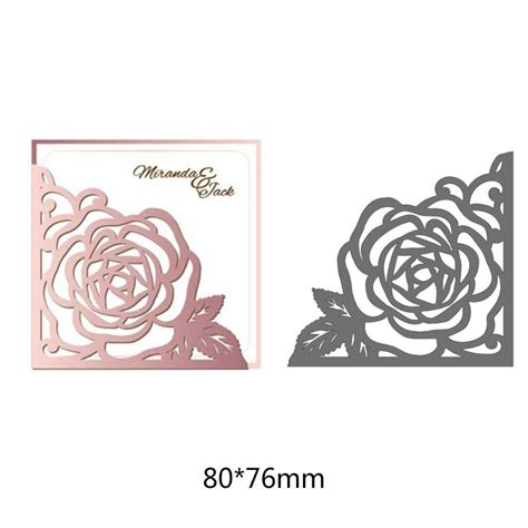 Rose Flower Creating Scrapbook Greeting Cards Cutting Dies Lacework