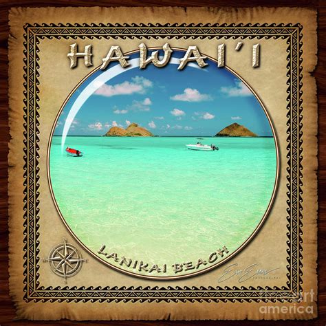 Lanikai Beach Two Boats Two Mokes Sphere Image With Hawaiian Style