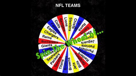 Random Football League Generator Wheel