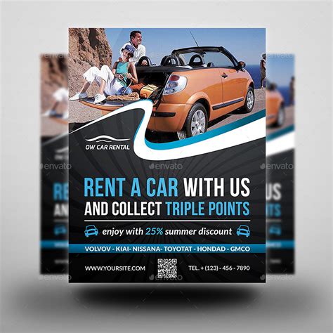 Rent A Car Flyer Template By Owpictures Graphicriver