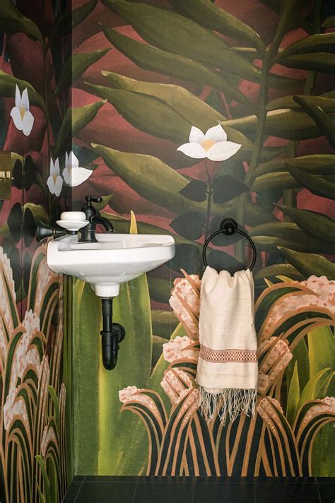 Bathrooms With Wallpaper Tropical Bathroom Tropical Home Decor Summer