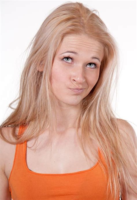 Pretty Woman Making Funny Face Royalty Free Stock Photography Image