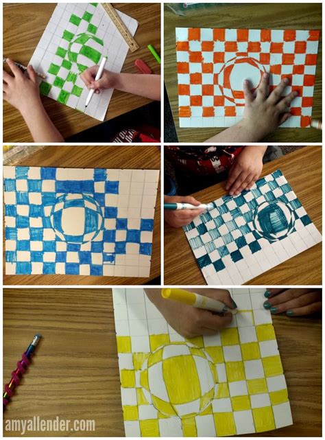 Instructions For An Optical Illusion Art Project Great For Classrooms