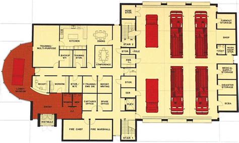 Floor Plan Design Fire Station Floor Plans
