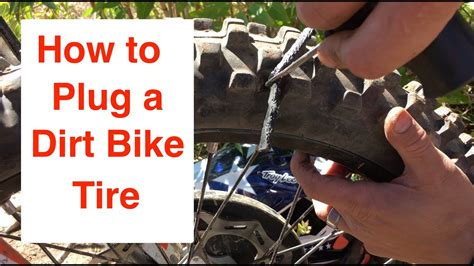 If you know how to change a road bike tire, then you can easily repair it. How To Install a Tire Plug on a TUbliss Dirt Bike Tire ...