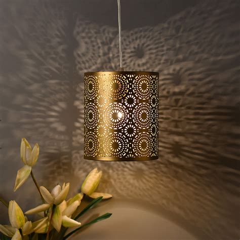 Antique Filgree Hanging Moroccan Ceiling Lamp, Brass Finish Pendant Light Turkish Arabic Fancy Light