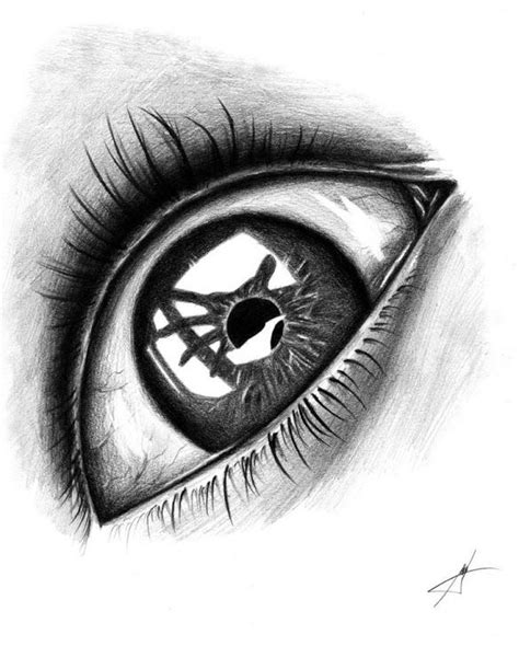 Fear By Artist Mesterházy Győző Creepy Eyes Pencil Drawings Eyes