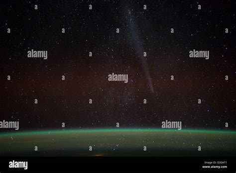 Comet Lovejoy Fading Nasa International Space Station 122711 Stock