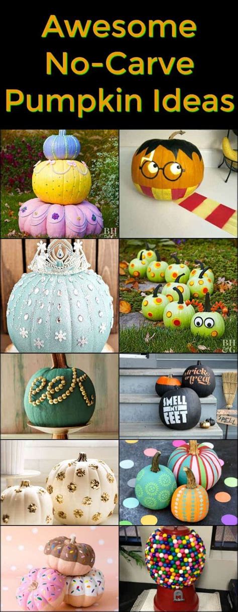 Awesome No Carve Pumpkin Ideas Fun Pumpkins Pumpkin Decorating