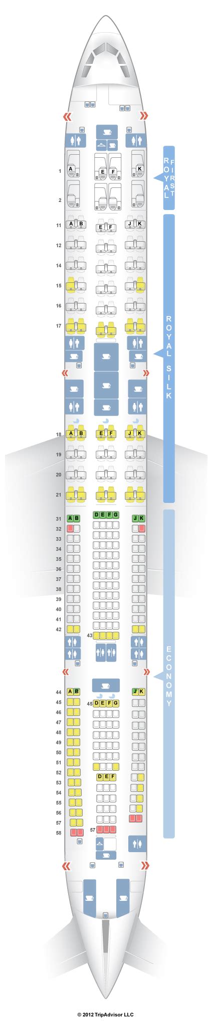 Seatguru Seat Map Thai Airbus A340 600 346