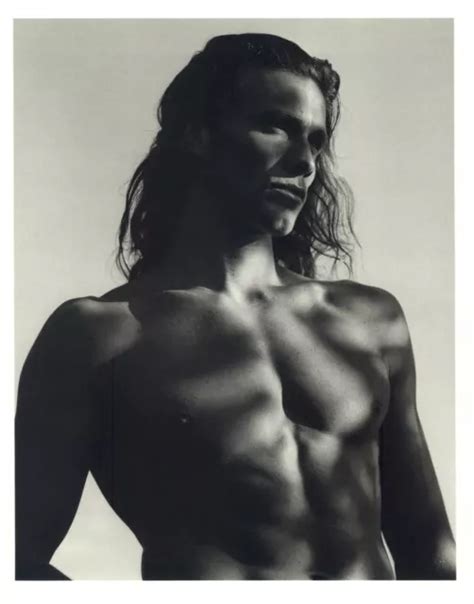 1990 BRUCE WEBER Nude Long Hair Male Model Shadows Art Photo Gravure