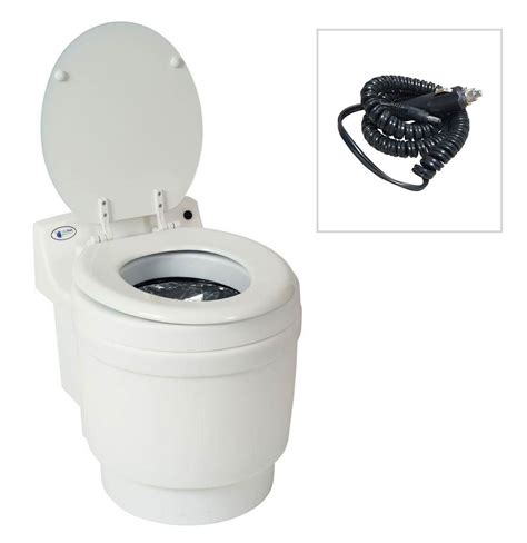 Df1045 Laveo Dry Flush Portable Toilet With Dc Power Cord