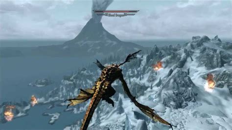 Skyrim Dragonborn Dragon Riding Dragon Vs Dragon Youtube