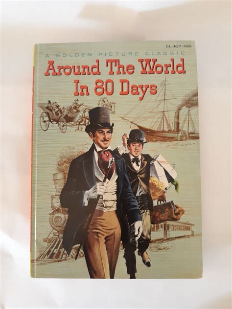 Around The World In 80 Days Jules Verne Vintage Hardcover Book Etsy