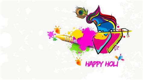 Happy Holi Logo Hd 1366x768 Wallpaper