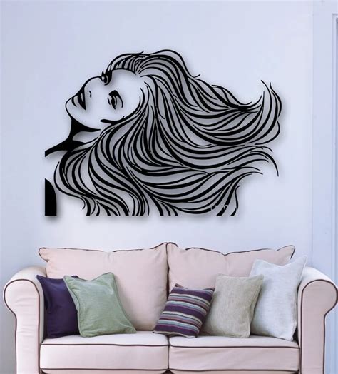 Wall Stickers Vinyl Decal Beauty Salon Sexy Girl Long Hair Hairstyle In Wall Stickers From Home