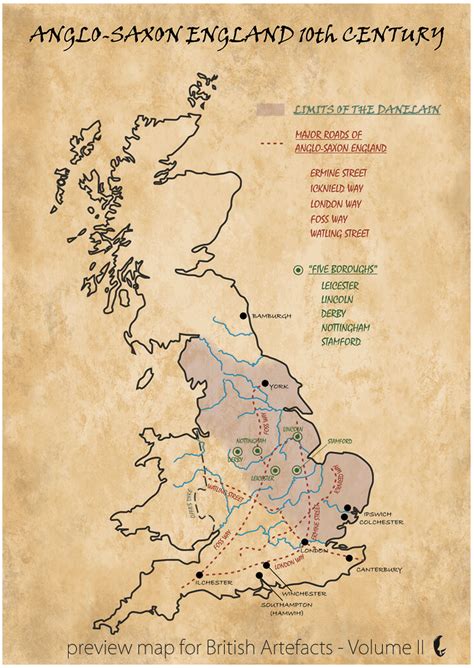 Map Uk 10th Century From British Artefacts Volume Ii Flickr