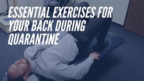 Essential Exercises For Your Back During Quarantine Core Chiropractic
