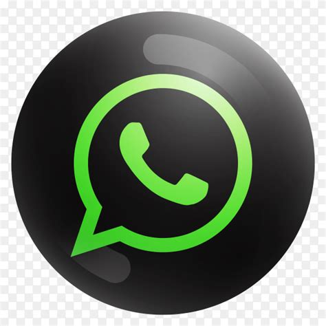Popular Whatsapp Icon In Round Black Color On Transparent Background