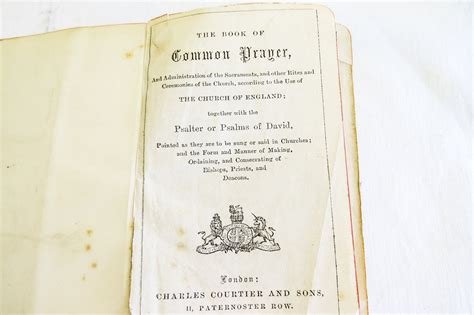Antique Book Of Common Prayer With Hymns Late 1880s Etsy