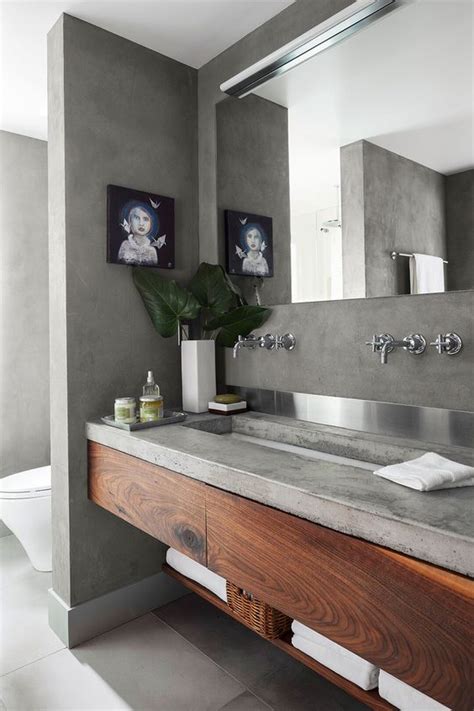 84 Stylish Ways To Use Concrete In Your Bathroom Digsdigs