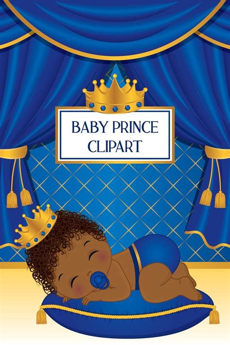 Baby Prince Clipart Newborn Royal Blue Baby Shower Little Etsy Baby