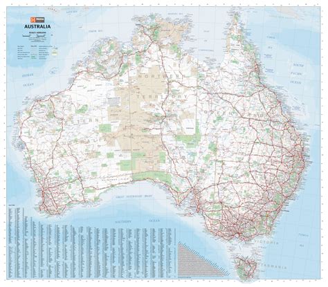 Australia Hema Large Laminated Buy Large Map Of Australia Australia Maps