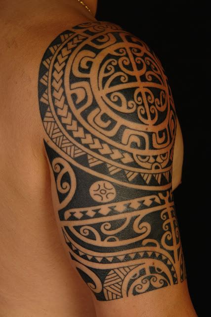 Polynesian Shoulder Tattoo On Anthony Me Be