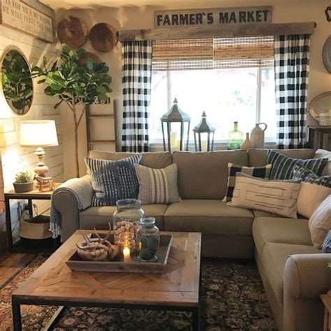 43 Elegant Farmhouse Living Room Design Decor Ideas
