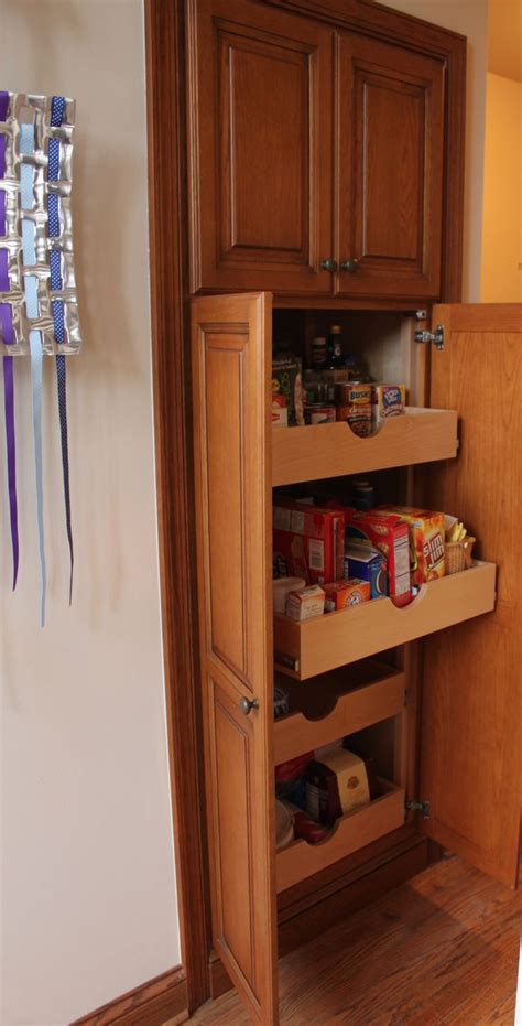 In my case, the cabinet opening was 22″ high. Rollout drawers in pantry | Kitchen design, Tall cabinet ...