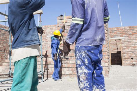 African Builders Working On Construction Site — Western Cape