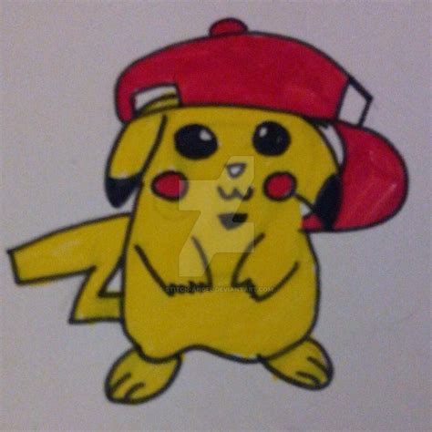 Pokemon Pikachu Wearing Ashs Hat By Stitch Angel On Deviantart