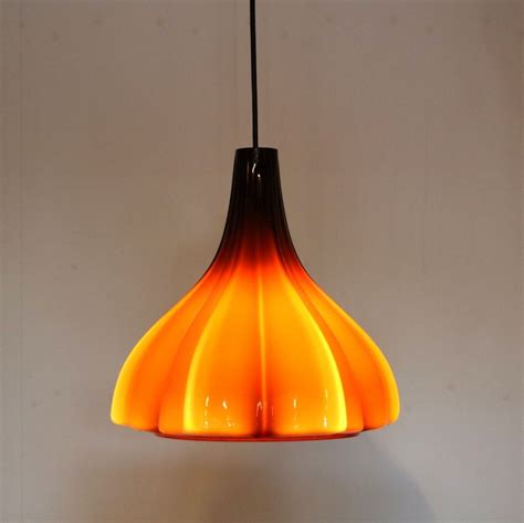 1970s Brown Glass Hanging Lamp 171094