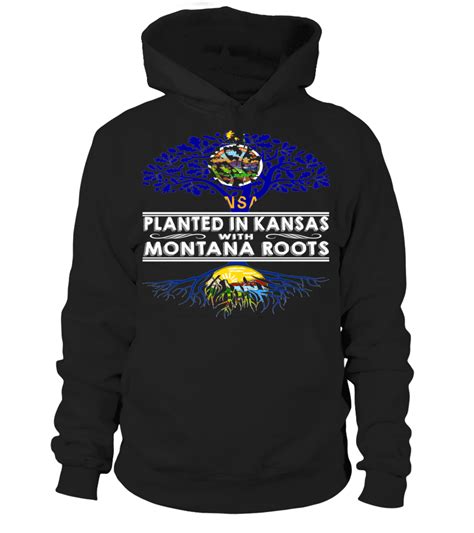 Planted In Kansas With Montana Roots State T Shirt Plantedinkansas