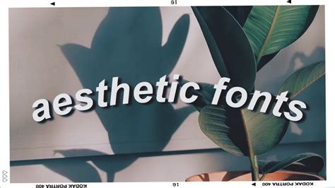 Aesthetic Fonts Youtube