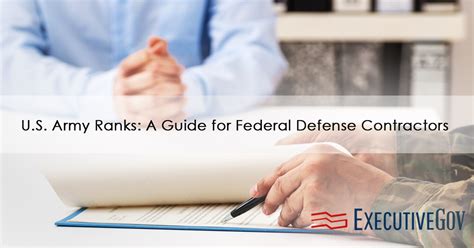 Us Army Ranks A Guide For Federal Defense Contractors