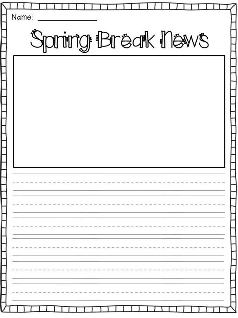 Spring Break Worksheets For Kindergarten