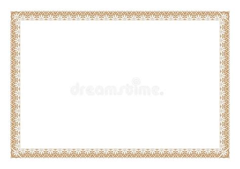 Gold Certificate Of Appreciation Border Ready Add Text Stock Vector