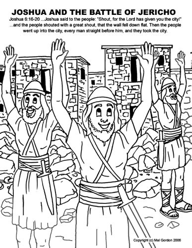 Joshua And The Battle Of Jericho Free Coloring Pages