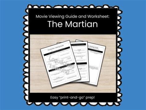 The Martian Movie Viewing Guide And Worksheets Teaching Resources
