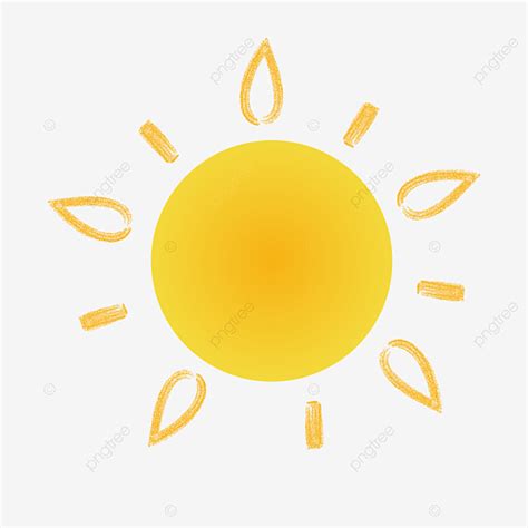 Lindo Vector Sol Amarillo Caricatura Ilustración Sol Clipart Png