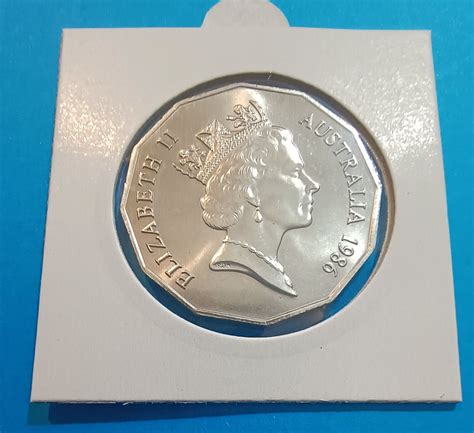 1986 50 Cent Coin In 2x2 Holder Ex Mint Set Choice Unc Ebay